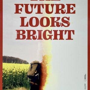 Does the future look bright? Or are we entering digital dark times? Image is a photo of a poster taken in Ravensburg, September 2021. The original image is from Benni Erbsland from the Erwegung fur Radikale Empathie (Movement for Radical Empathy) based out of Stuttgart: https://bewegung-fuer-radikale-empathie.de/benni-erbsland/